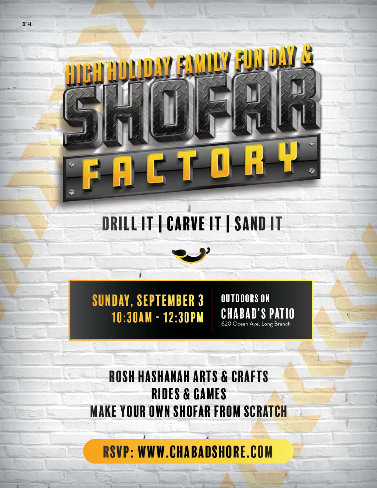 Shofar Factory & High Holiday Family Fun Day Chabad of the Shore